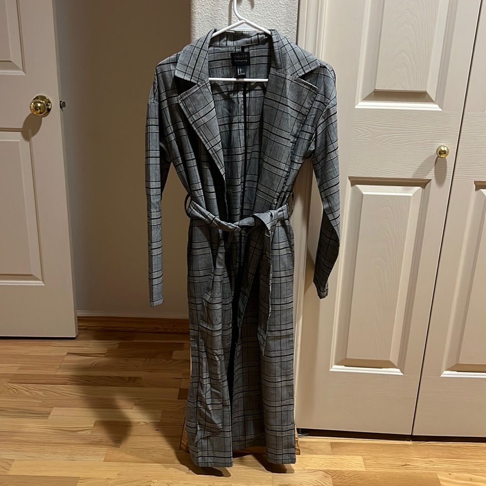 Grey trench coat
